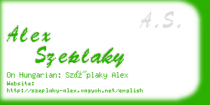 alex szeplaky business card